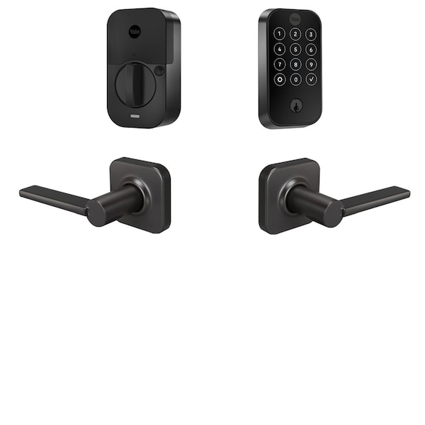 Yale Real Living Yale Assure Lock 2 Bundle with Touchscreen Wi Fi Deadbolt, Valdosta Lever Passage, and BYRD420WF1VLBSP - main
